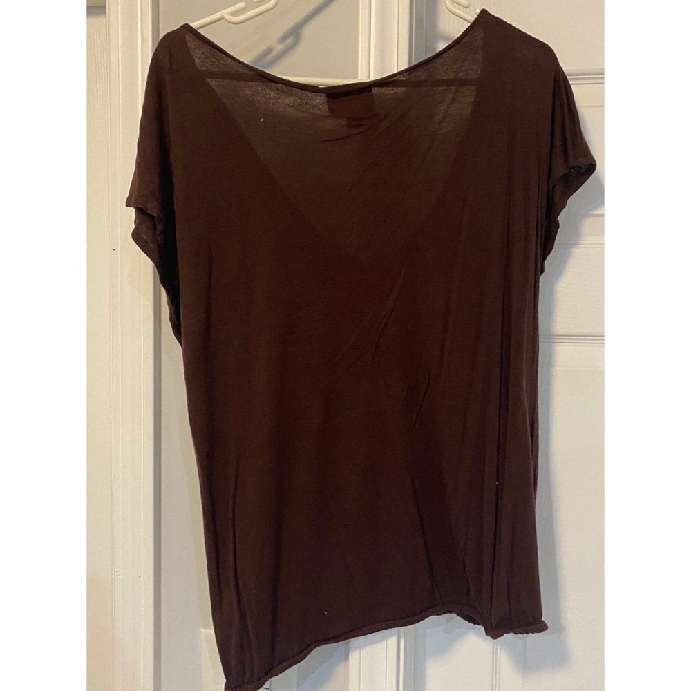 Embroidered brown Anthropologie top - Picture 4 of 4